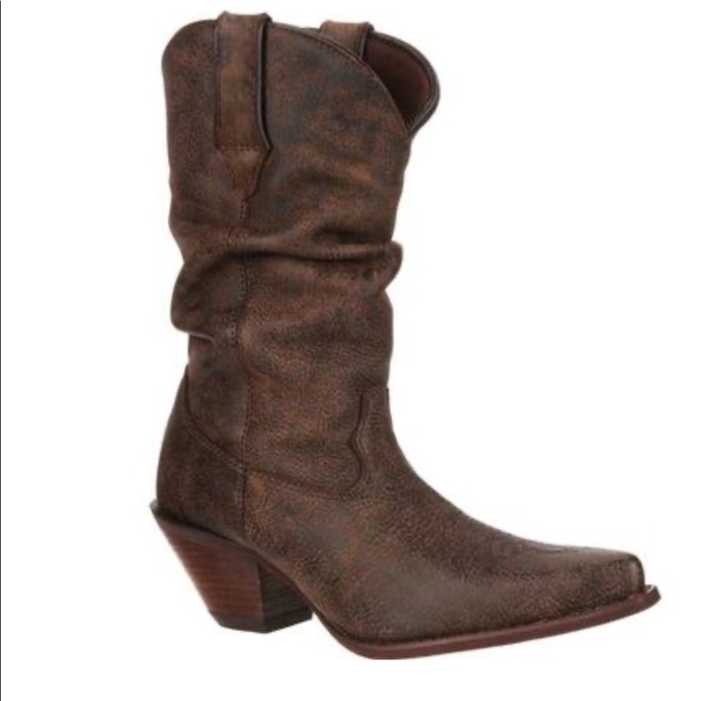 NIB Durango Slouch Cowgirl Boot,Sz 7.5, Dk Bourbon